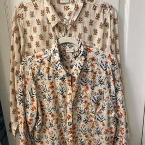 2 Spartina 449 blouses SZXL EUC